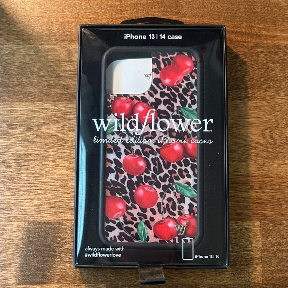 Wildflower Cherry and Leopard print iPhone 13/14 Case